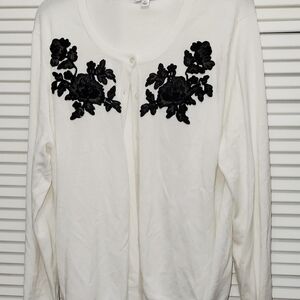 Croft & Barrow Cream Knit Pullover Top